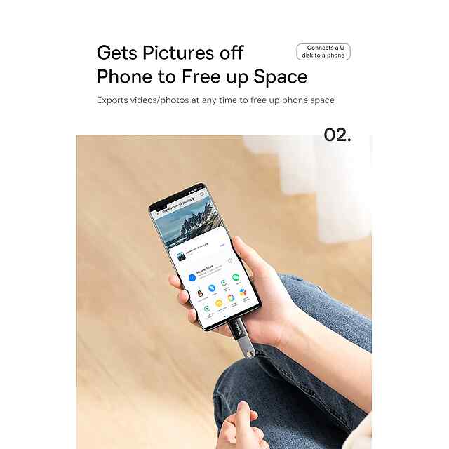 Baseus Type C - USB 3.1 OTG Адаптер, чорний: Швидка передача даних та зарядка - 1 фото товару