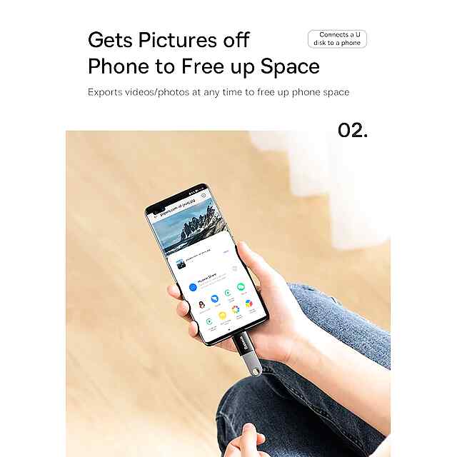 Baseus Type C - USB адаптер для швидкої передачі та зарядки, універсальний OTG mini, до 10 Гбіт/с - 2 фото товару