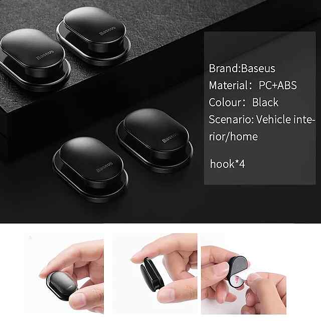 Baseus універсальні гачки для авто та дому - 4 шт - 3 фото товару