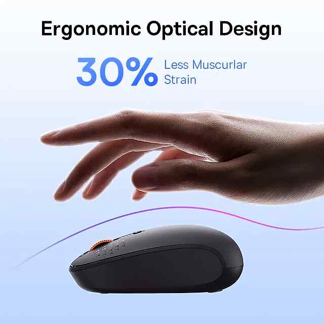 Бездротова миша Bluetooth Baseus 5.0 Безшумна Hi-Res DPI F01B Сіра - 1 фото товару