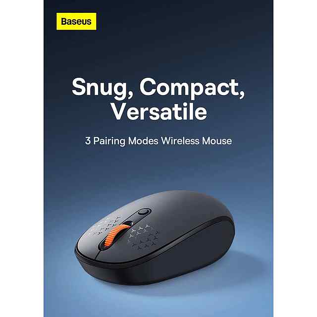 Бездротова миша Bluetooth Baseus 5.0 Безшумна Hi-Res DPI F01B Сіра - 2 фото товару