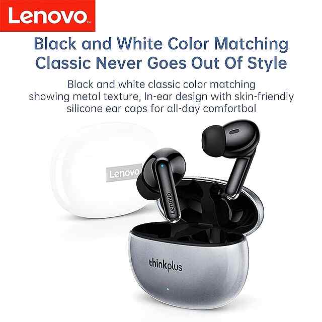 Бездротові навушники Bluetooth Lenovo XT88 – якісний звук з кейсом Type-C, 35mAh акум, до 4 год роботи. - 3 фото товару