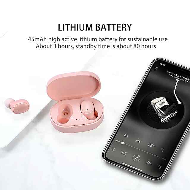 Бездротові навушники TWS A6s – Bluetooth, стерео, для спорту, IPX5, білий. Купити в Україні. - 3 фото товару