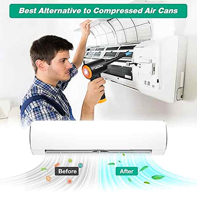 Бездротовий Air Duster: акумуляторний компресор для продувки пилу (68W) - 1 фото товару