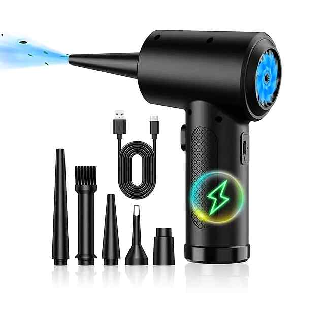 Акумуляторний Air Duster: Бездротовий пилосмок для ПК з LED підсвіткою (51000 об/хв)