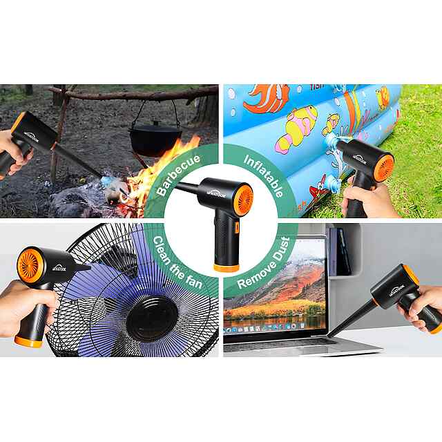 Бездротовий Air Duster з підсвічуванням (60000об/хв), чистка комп'ютера від пилу, портативний компресор - 3 фото товару