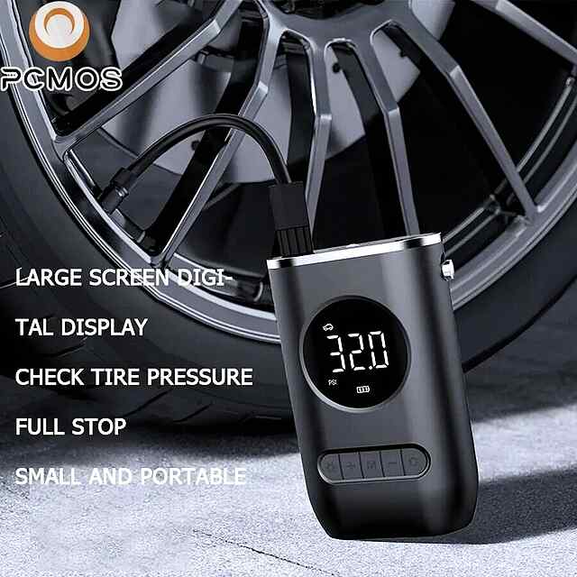 Бездротовий автомобільний компресор з цифровим дисплеєм 150 PSI - 1 фото товару