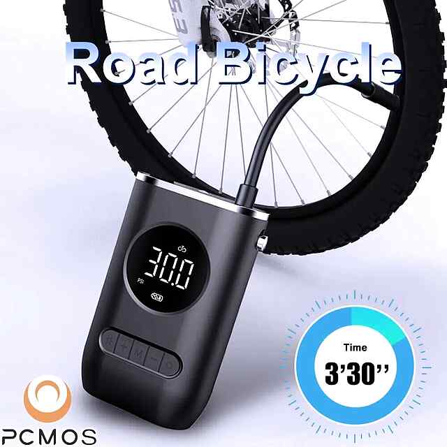 Бездротовий автомобільний компресор з цифровим дисплеєм 150 PSI - 2 фото товару