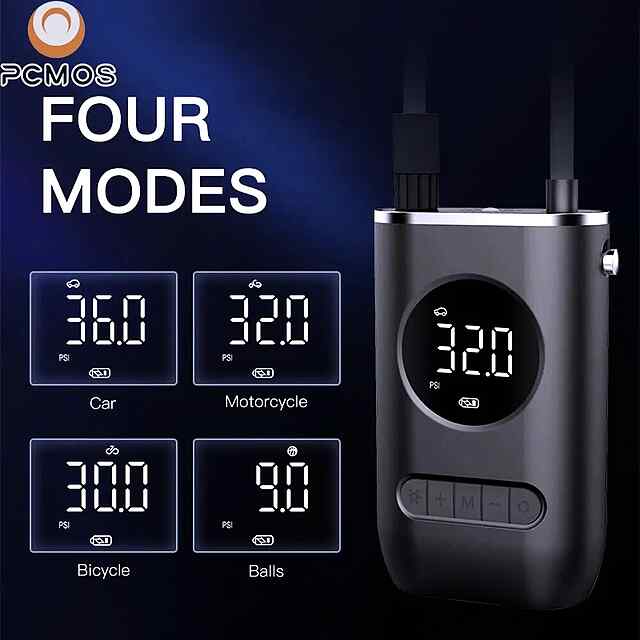 Бездротовий автомобільний компресор з цифровим дисплеєм 150 PSI - 3 фото товару