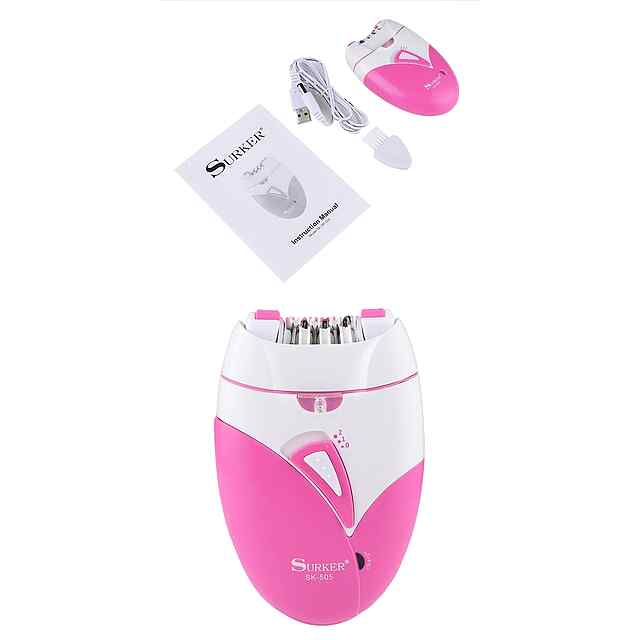 Бездротовий епілятор Surker – для рук, ніг, обличчя, бікіні. 2 швидкості, підсвічування, до 40 хв роботи від акум. Купити в Україні - 1 фото товару