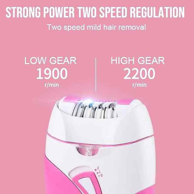 Бездротовий епілятор Surker – для рук, ніг, обличчя, бікіні. 2 швидкості, підсвічування, до 40 хв роботи від акум. Купити в Україні - 2 фото товару