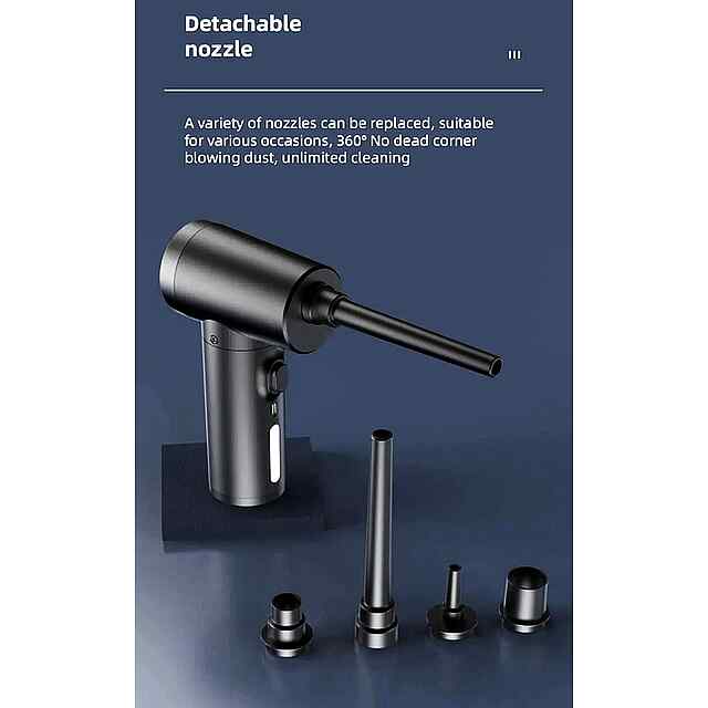 Бездротовий очисник для клавіатур, комп'ютерів та авто 100Вт, з підсвіткою, Type-C. - 1 фото товару