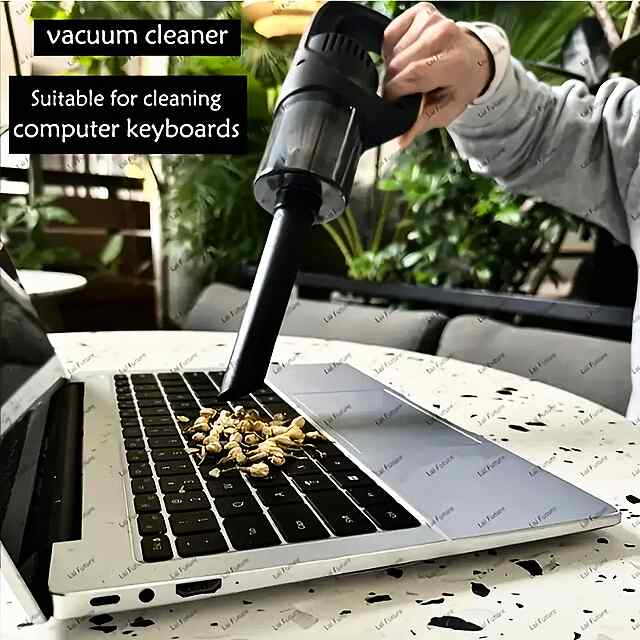 Бездротовий портативний міні-пилосос 25W, Li-ion акумулятор 1800 мАг, для дому та авто. - 1 фото товару