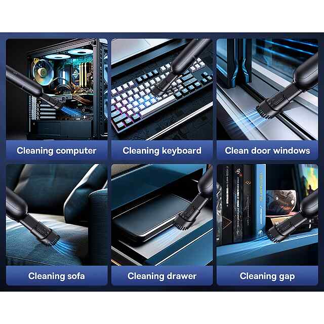 Бездротовий пилосос для авто Baseus A1, 4000Pa - компактний та потужний! Чорний колір. З насадкою-щіткою. 25 хв роботи. Оригінал. - 2 фото товару