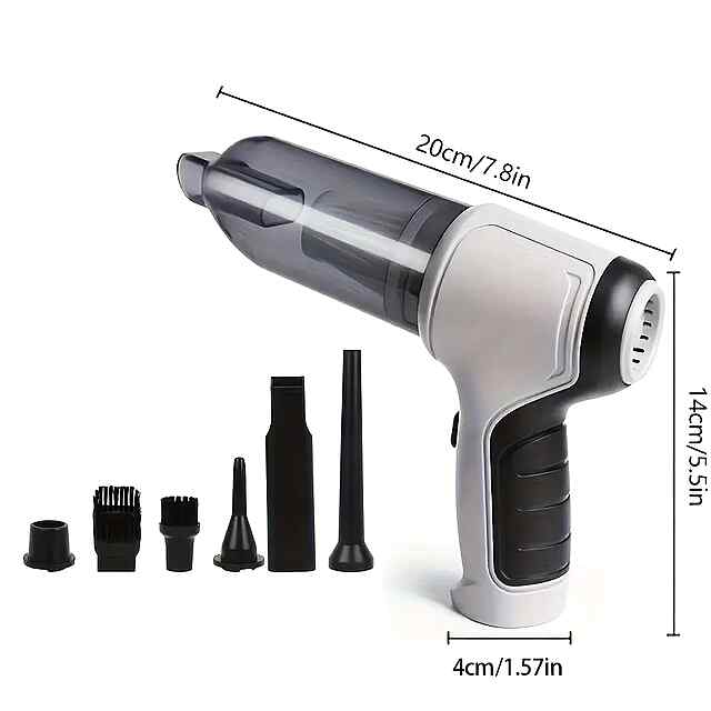 Бездротовий пилосос-повітродувка 2в1 з акум. Type C, 120 Вт, щітка для прибирання дому. Україна. - 2 фото товару