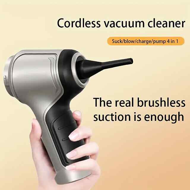 Бездротовий пилосос-повітродувка 2в1 з акум. Type C, 120 Вт, щітка для прибирання дому. Україна. - 3 фото товару