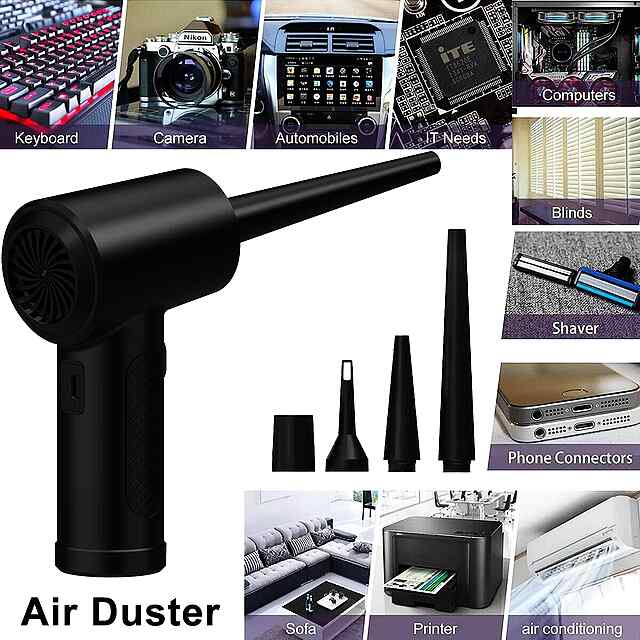 Безпровідний акумуляторний Air Duster для продування від пилу (51000 об/хв) - 2 фото товару