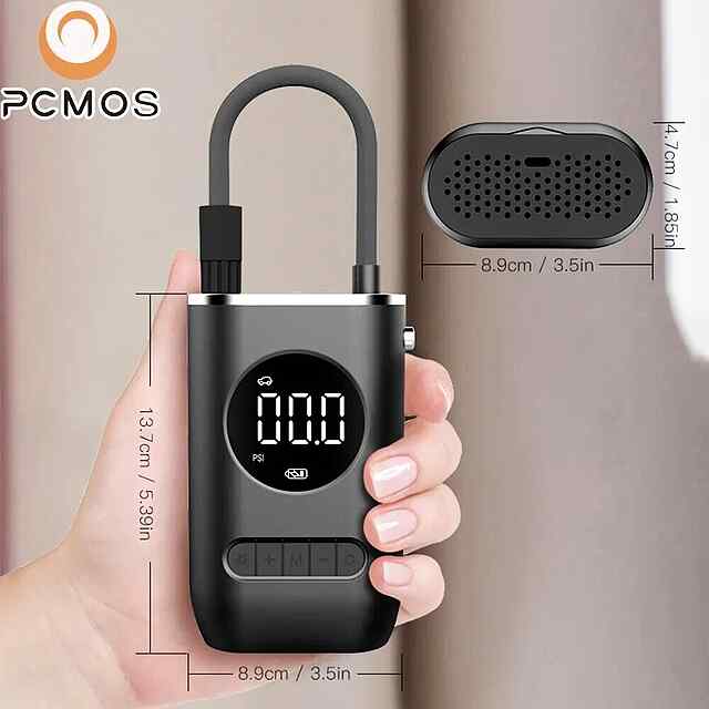 Безпровідний компресор для шин з цифровим дисплеєм (авто/мото) - 1 фото товару