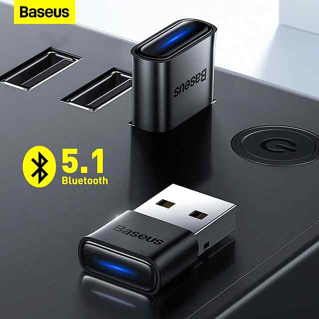 Bluetooth адаптер Baseus BA04 USB v5.1 Plug  Play для миші/клавіатури - 0 фото товару