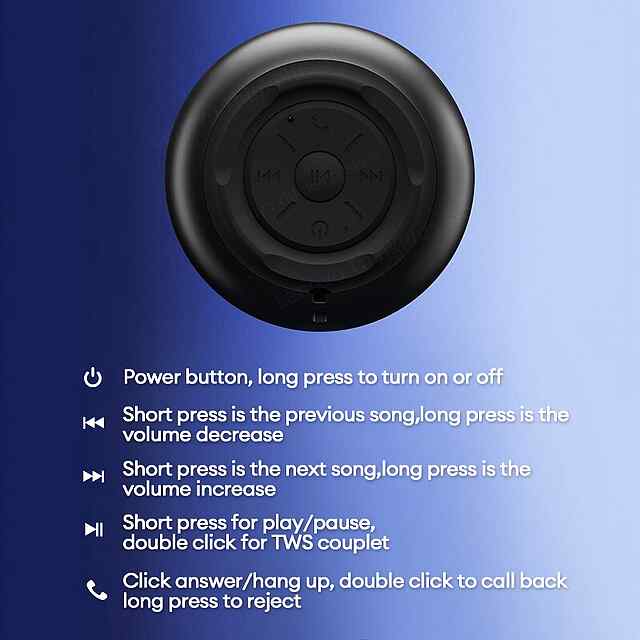 Bluetooth колонка Lenovo K3 Pro 5W Чорна Водонепроникна Bluetooth 5.0 Stereo - 2 фото товару