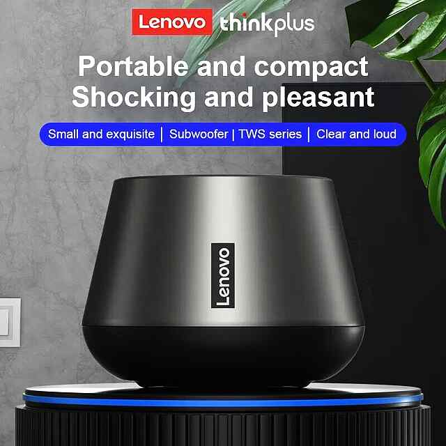 Bluetooth колонка Lenovo K3 Pro - портативна, баси, до 8 год, мікрофон, TWS, 1200 мАч - 3 фото товару