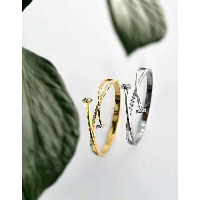 Браслет жіночий вечірній з камінчиками -20% за кодом PROM20 - 1 фото товару