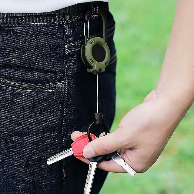 Брелок тактичний з карабіном та тросом 60 см для ключів/телефону - 2 фото товару