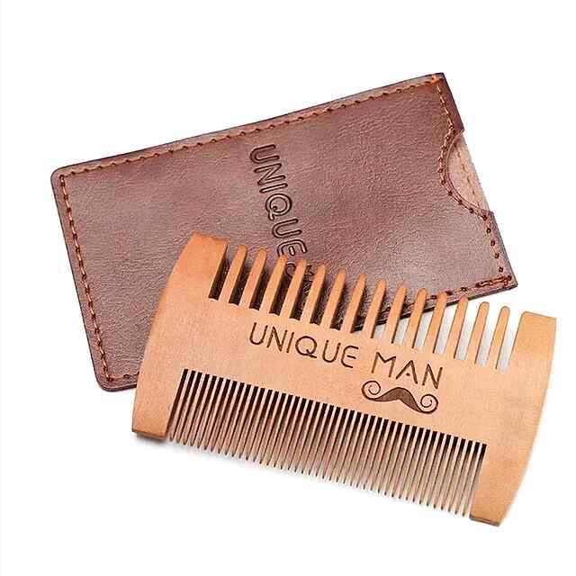 Дерев'яний гребінь для бороди з чохлом - догляд і стиль!✨ - 2 фото товару