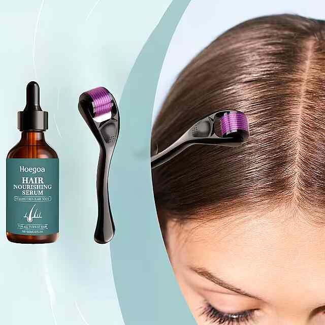 Дермаролер   колагенова есенція для густого і сильного волосся, набір. Титан 540 голок, 60 мл. Догляд від постачальника. - 2 фото товару