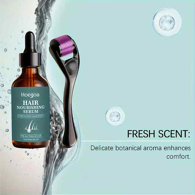 Дермаролер   колагенова есенція для густого і сильного волосся, набір. Титан 540 голок, 60 мл. Догляд від постачальника. - 3 фото товару