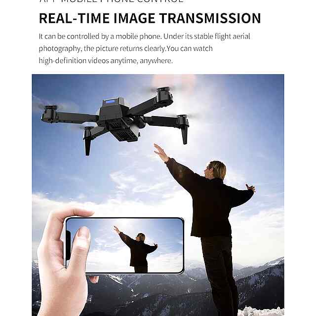 Дрон E88 Pro: 4K камера, Wi-Fi FPV, складаний, автозліт/посадка, режим Headless - 2 фото товару