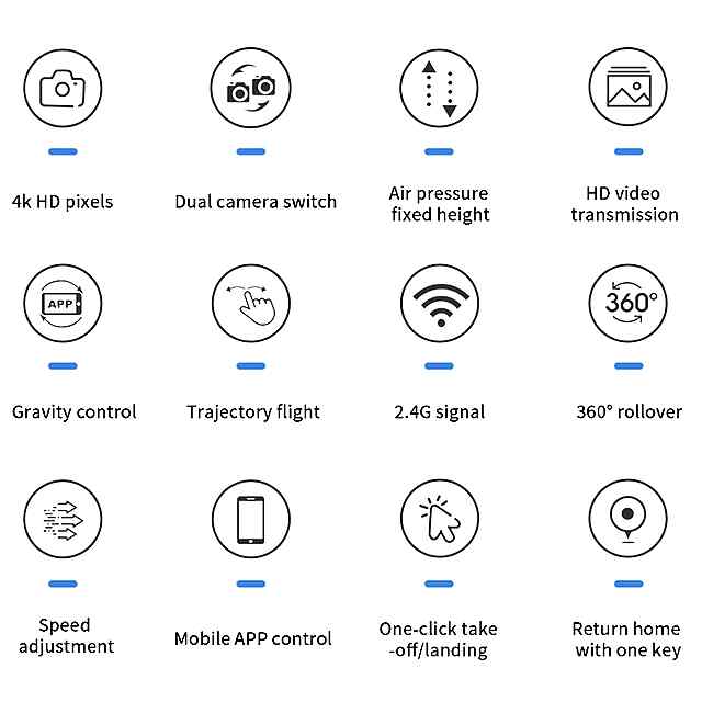 Дрон T9 - складаний радіокерований квадрокоптер для дітей та дорослих. WiFi керування, автозліт/посадка, трюки, LED підсвітка. Україна. - 2 фото товару