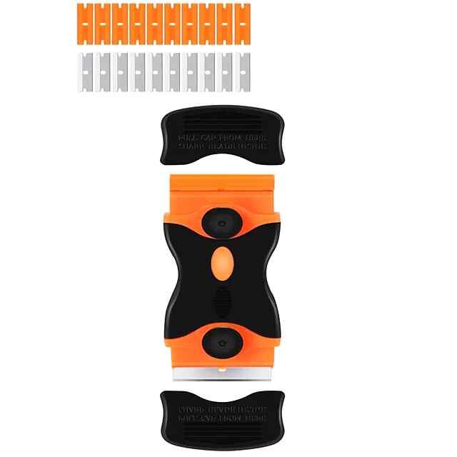 Скребок-ніж двосторонній із запасними лезами для очищення скла, плитки та зняття клею.