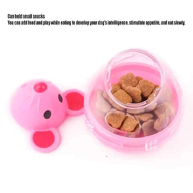 Диспенсер-іграшка для кішок: рожевий корм з отвором, 7х5 см - 3 фото товару