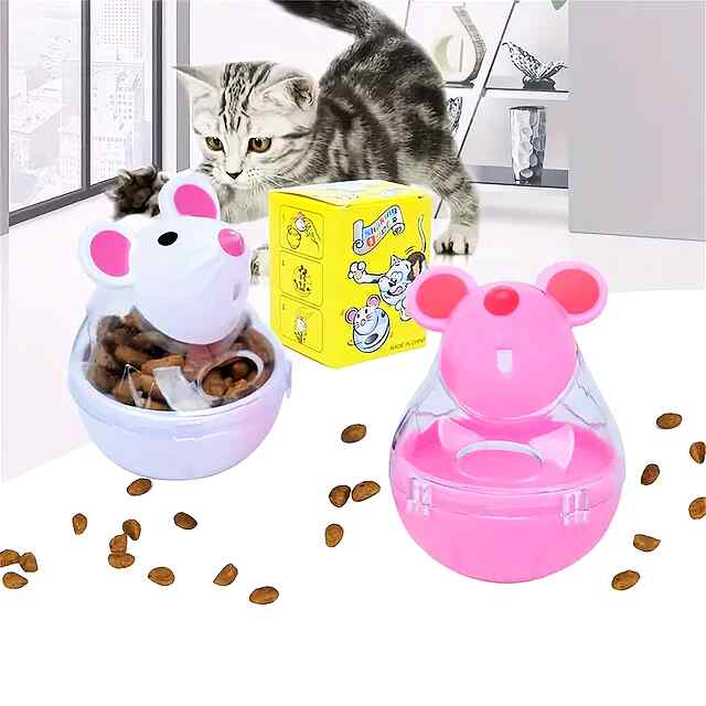 Диспенсер-іграшка для кішок з отвором: розваги та активне харчування. Рожевий. Купити в Україні. - 0 фото товару