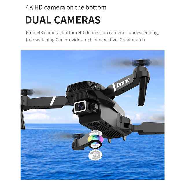 E88 Дрон з HD камерою - Складаний квадрокоптер, Wi-Fi FPV ???? - 1 фото товару