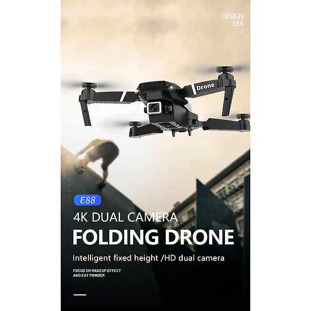 E88 Дрон з HD камерою - Складаний квадрокоптер, Wi-Fi FPV ???? - 2 фото товару
