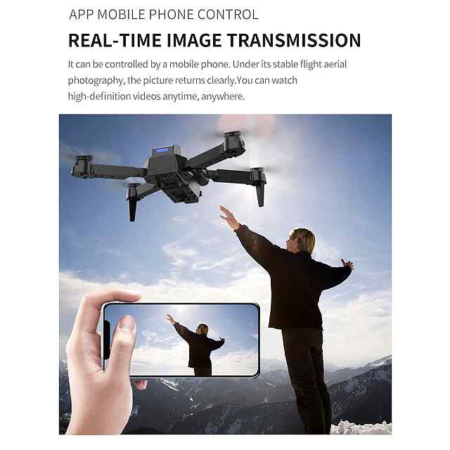 E88 — Квадрокоптер з 4K HD камерою, Wi-Fi FPV, утриманням висоти - 1 фото товару