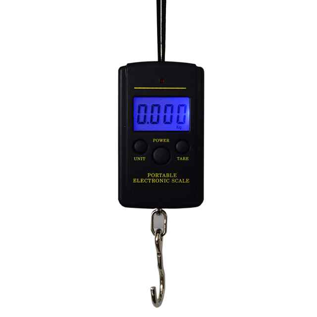 Ваги електронні портативні до 40 кг, точні, міцний гачок, для подорожей, риболовлі, активного відпочинку.