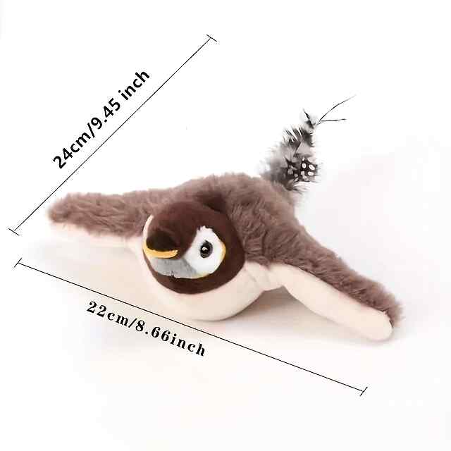 Електрична іграшка Пташка з датчиком руху для тварин   USB зарядка. Інтерактивна! - 1 фото товару