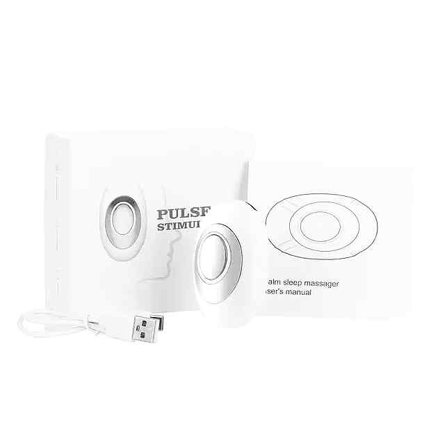 Прилад для сну EMS - білий, 2 режими, регульована інтенсивність. Без ліків. Зарядка від USB. Сприяє міцному сну. Доставка в коментарях.