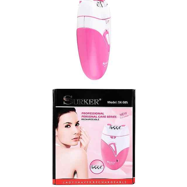 Епілятор Surker рожевий бездротовий акумуляторний для жінок з підсвіткою, дві швидкості - 2 фото товару