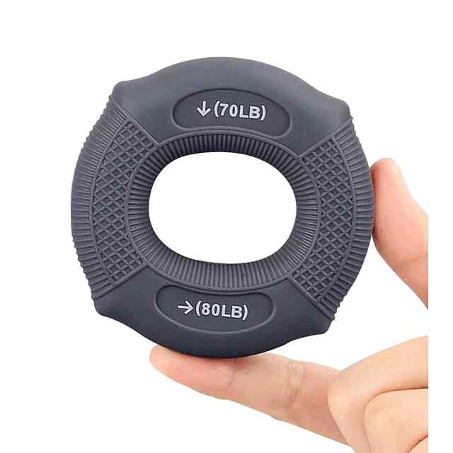 Еспандер силовий ручний 70-80LB сірий для зміцнення рук та реабілітації. Силікон.