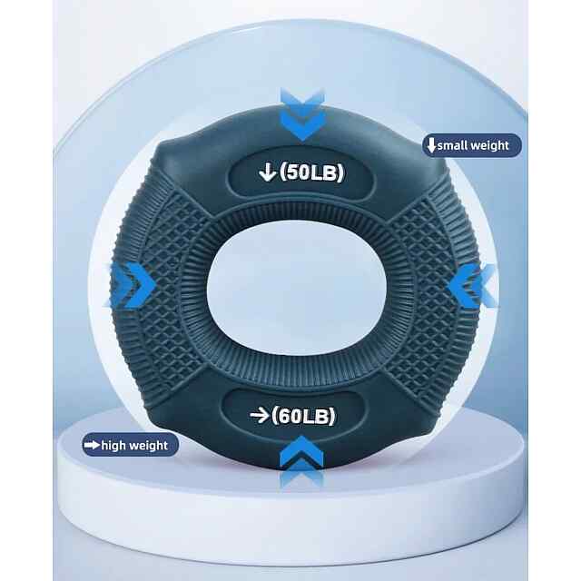 Еспандер для пальців і зап’ястя, 50-60LB (22,6 – 27 кг), силікон, зелений. Зміцнення рук і реабілітація - 0 фото товару