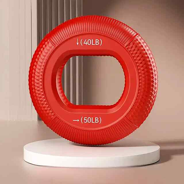 Еспандер для рук 40-50LB з силікону червоного кольору (22,67 кг) - 0 фото товару