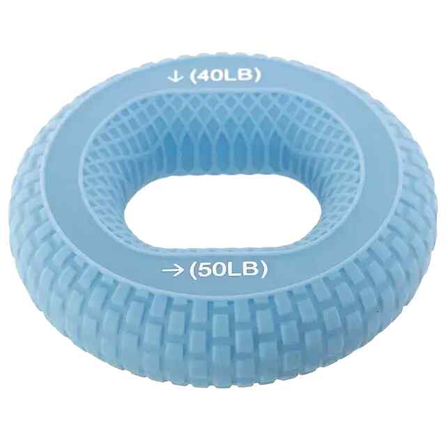 Еспандер для рук та зап'ястя, 40-50 LB (18-22.7 кг), силіконовий, блакитний - 1 фото товару
