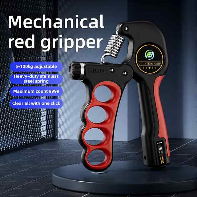 Еспандер регульований від 5 до 100кг, для фітнесу рук і зап'ястя, тренажер з лічильником.