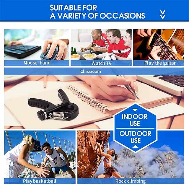 Еспандер регульований, 5-60 кг - для рук/зап'ястя/фітнесу - 2 фото товару