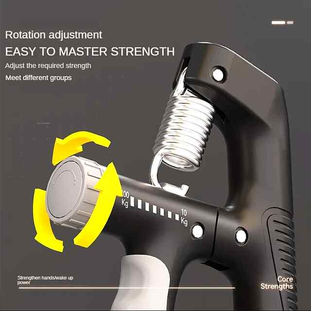 Еспандер регульований від 5 до 100 кг для рук та зап'ясть – тренажер R-подібної форми, портативний. - 1 фото товару