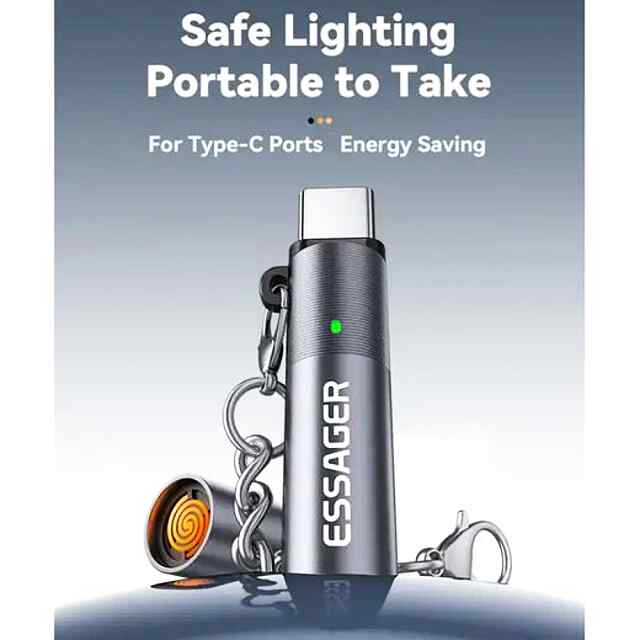 Essager USB-C Mini Cigarette Lighter: Електронний прикурювач для смартфонів та павербанків ???? - 1 фото товару